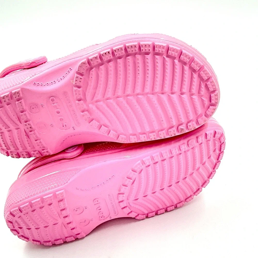 Crocs Girls Size 5 Classic Clog Pink Slip On Water Friendly NEW Kids $40